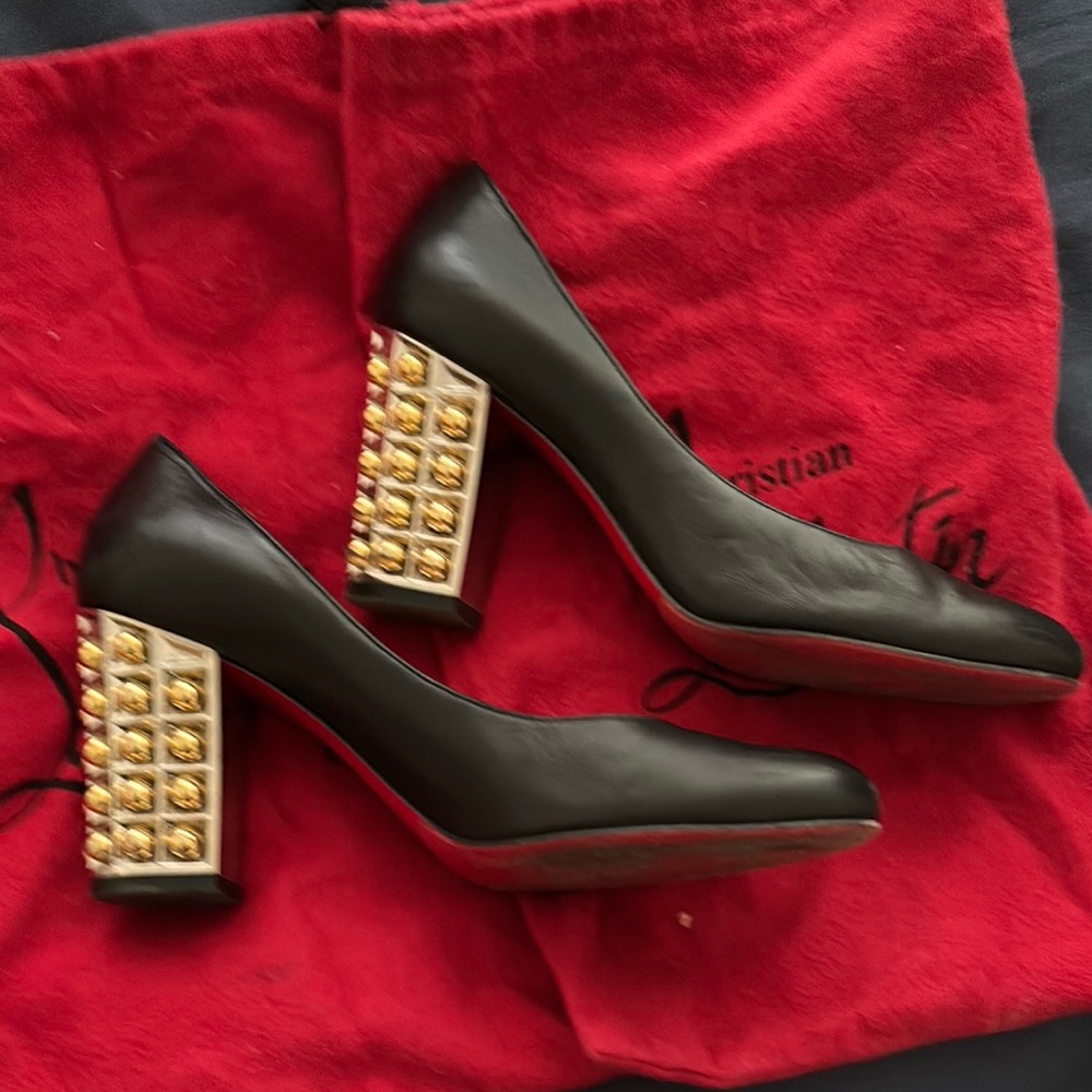 Black and Gold Louboutin Heels